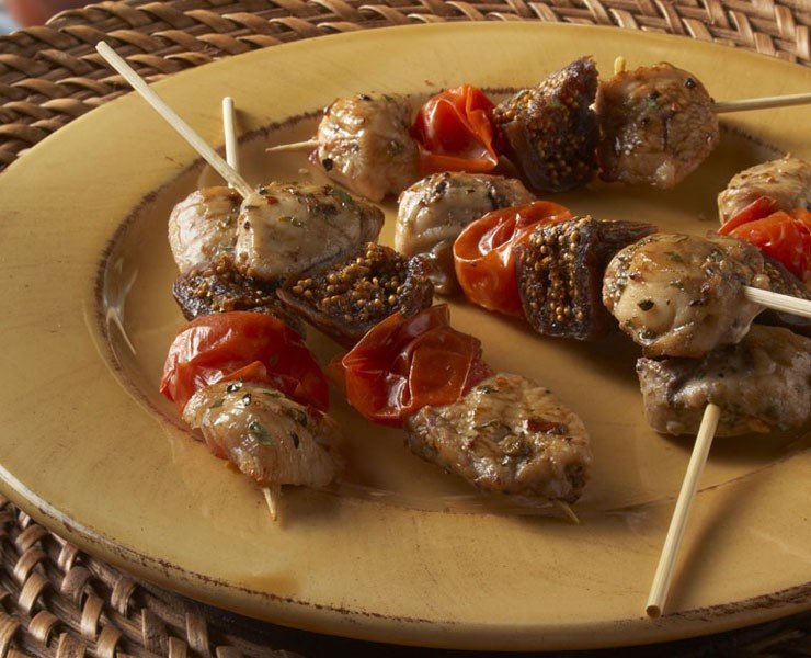 Mediterranean Chicken, Fig & Tomato Kabob