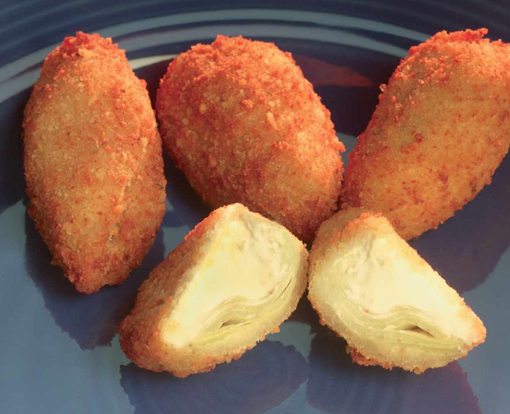 BREADED GOAT CHEESE ARTICHOKE HEARTS